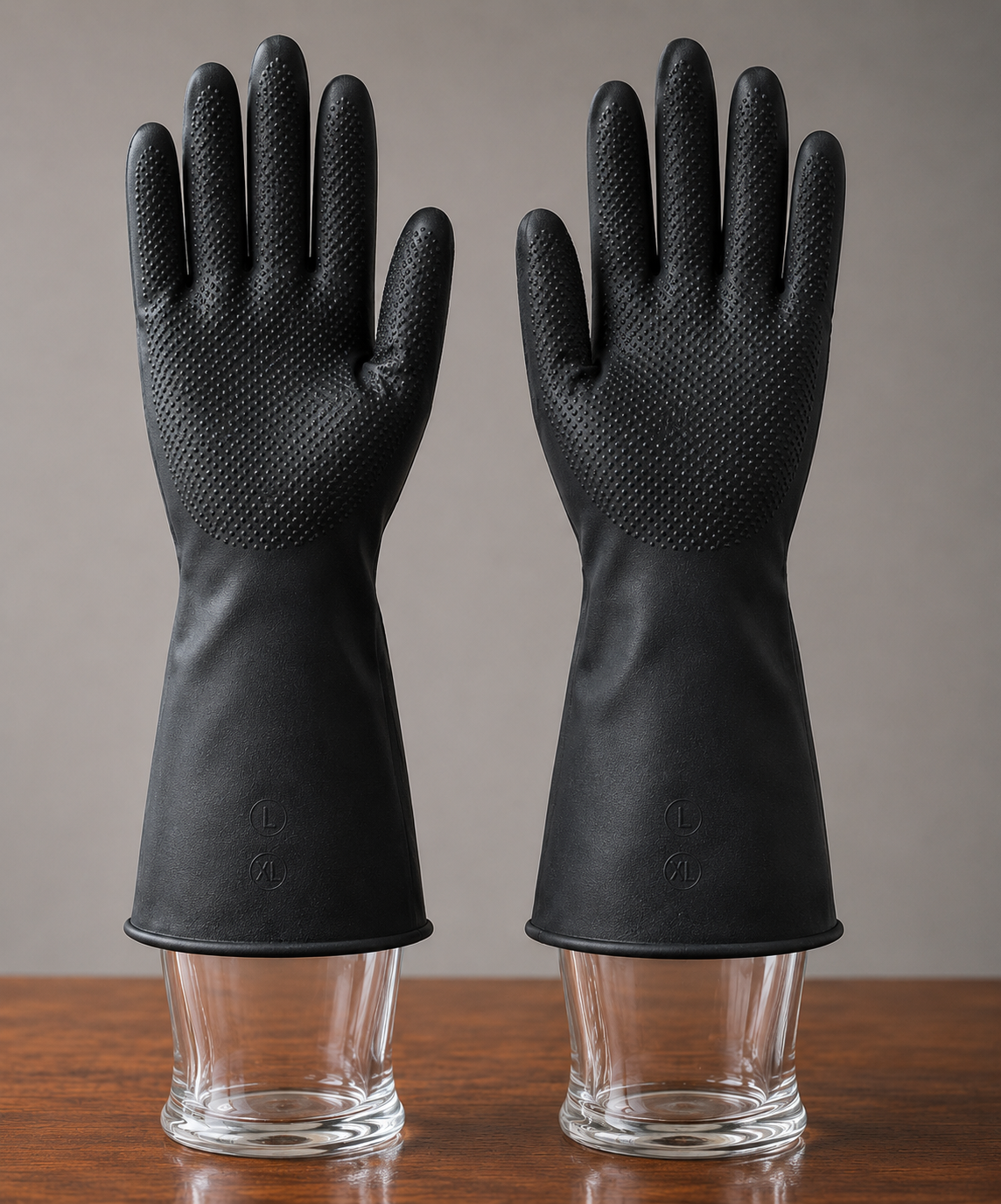 TDPL Industrial Black Ruber Hand Gloves 100 to 110 gm