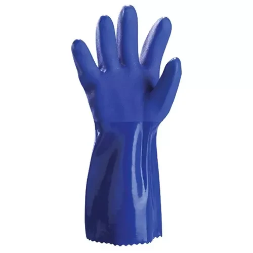 PVC HAND GLOVES BLUE 12"
