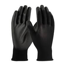 Pu Coated Black On Black Hand Gloves