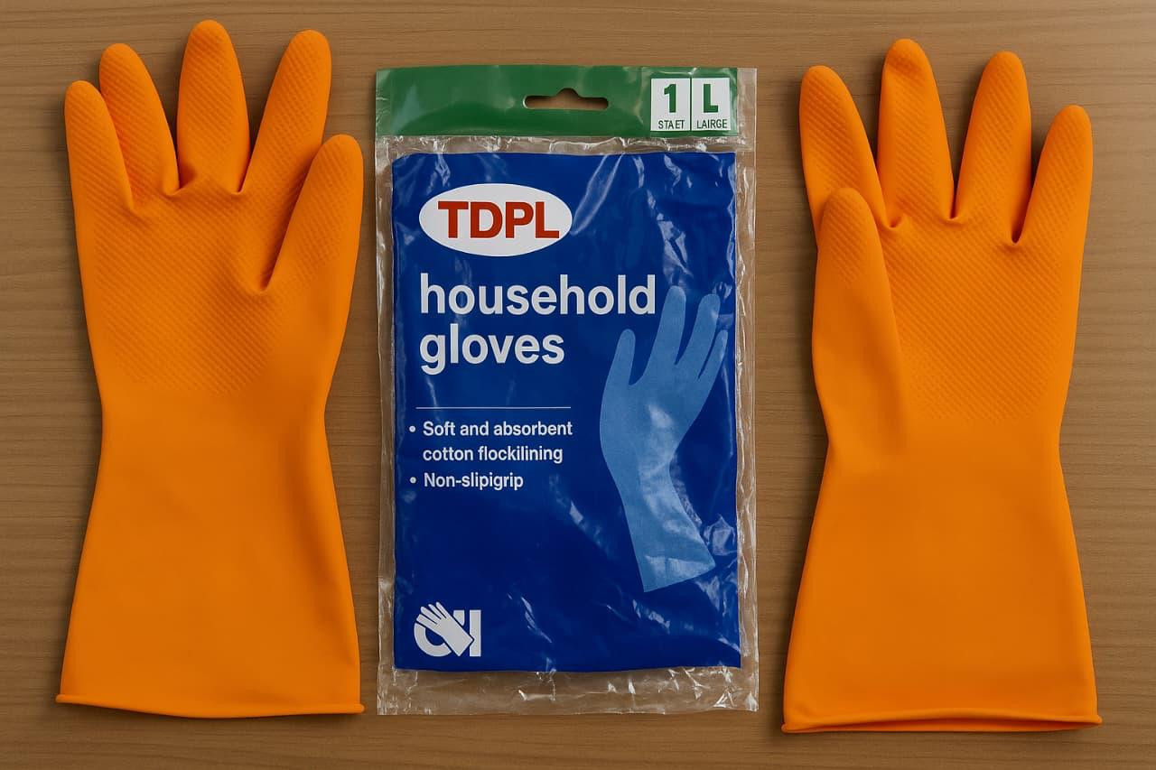 TDPL House Hold Rubber Hand Gloves