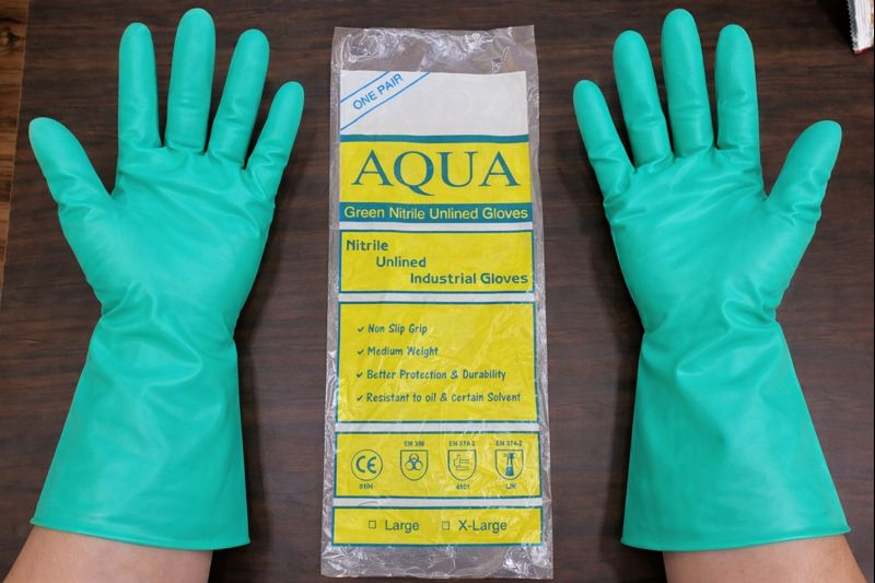 Nitrile HAND Gloves Aqua