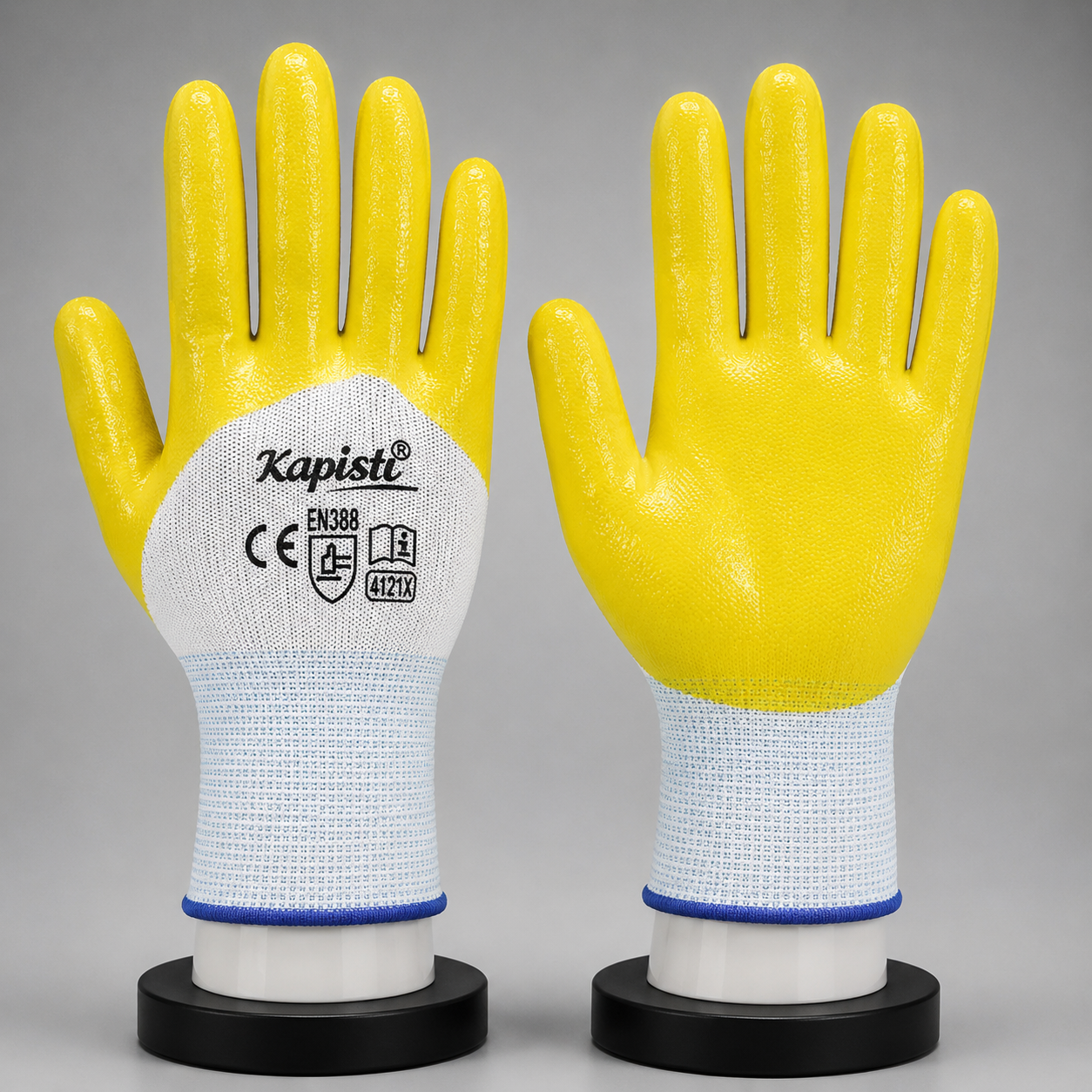 Nitrile Coated White On Yellow 42 GM