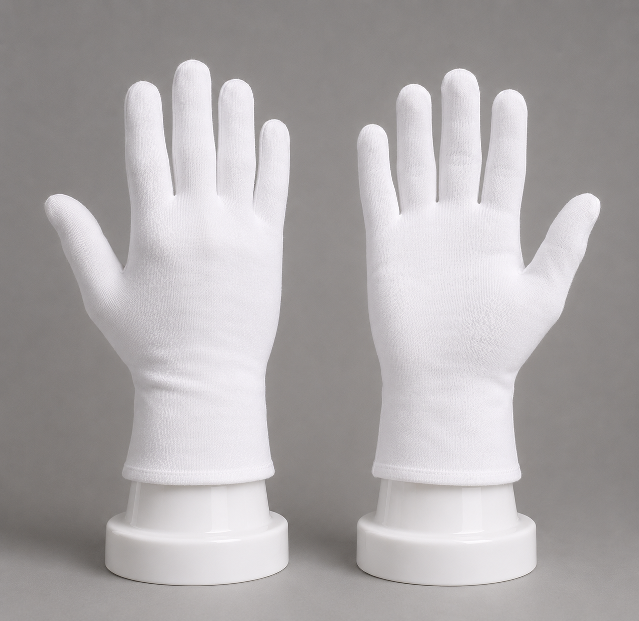 DOUBLE LAYER HOSIERY GLOVES WHITE