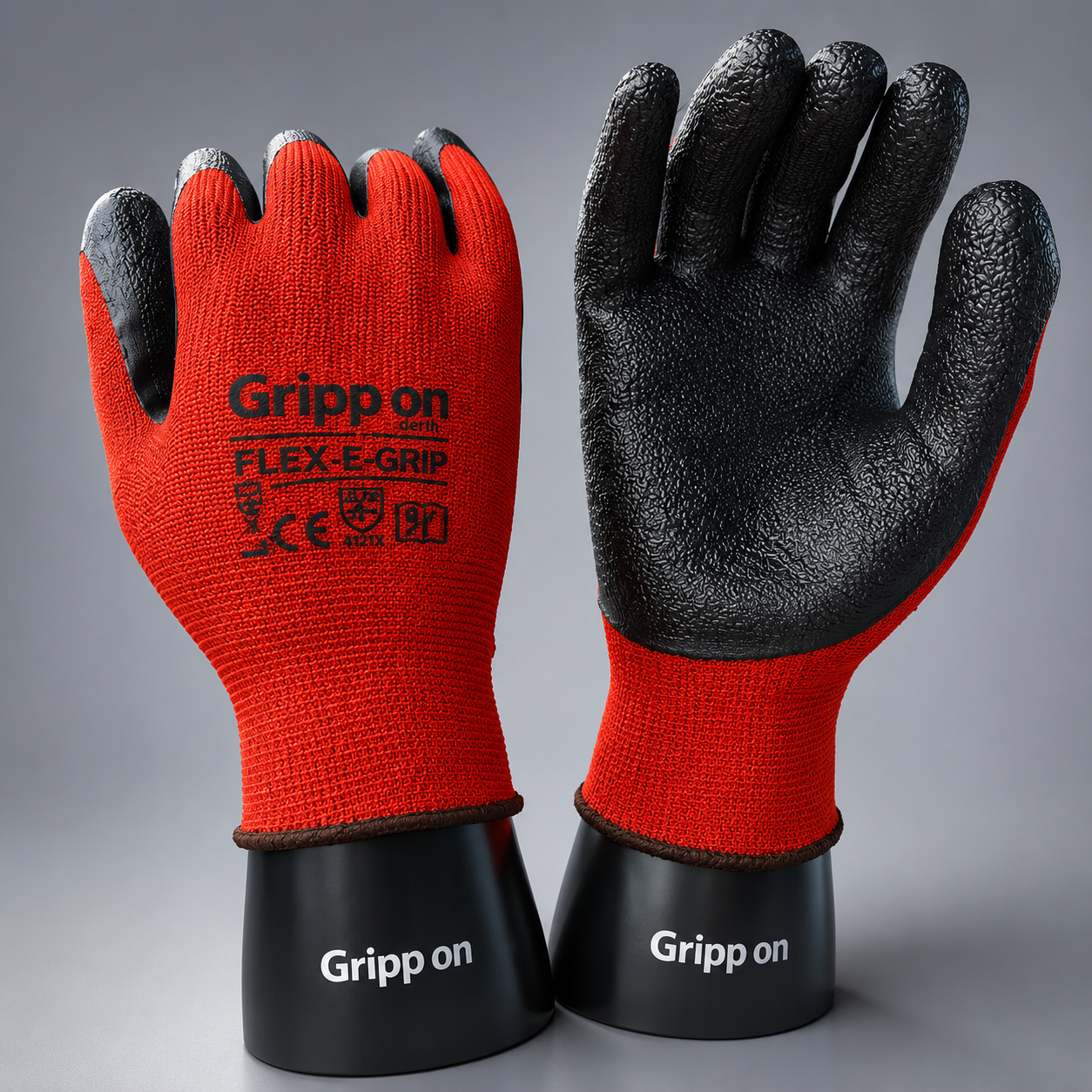 Latex Coated Red Black