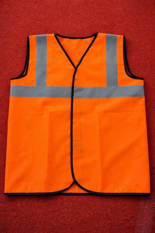 2" grey Tape 90 GSM Welcro Orange Safety jacket
