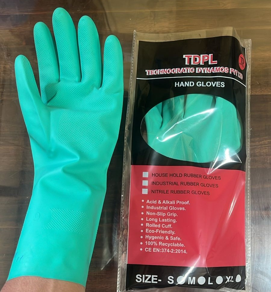 TDPL NITRILE LIGHT GREEN HAND GLOVES 14''