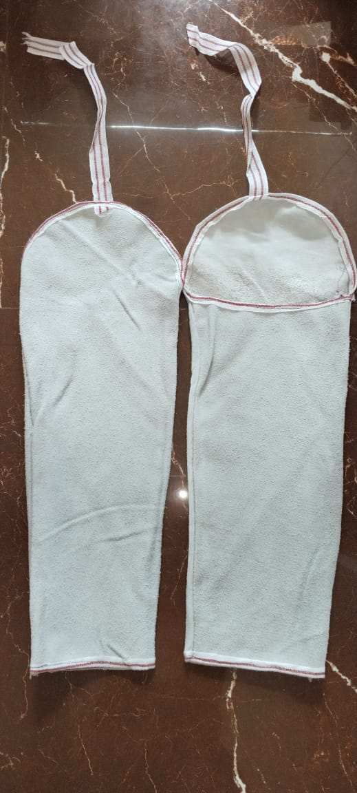 White Leather Hand Sleeves