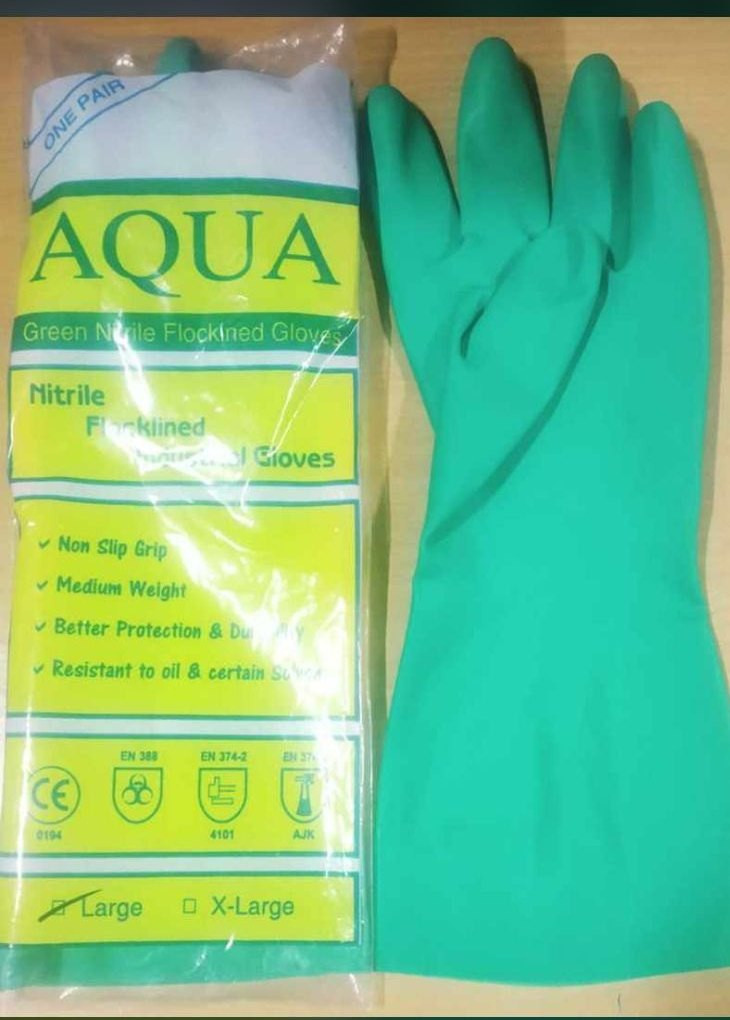 Aqua Nitrile  Hand Gloves Niterx-15 Light Green