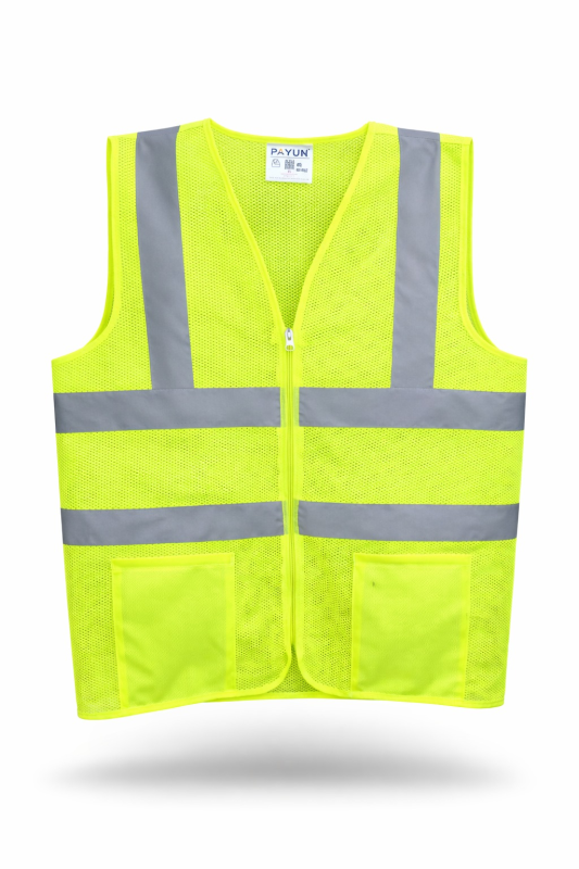 2" Tape  90 GSM Zip Pocket Safety Jacket NET ( JALI )
