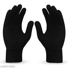 Polyster Lint Free Hand Gloves Black