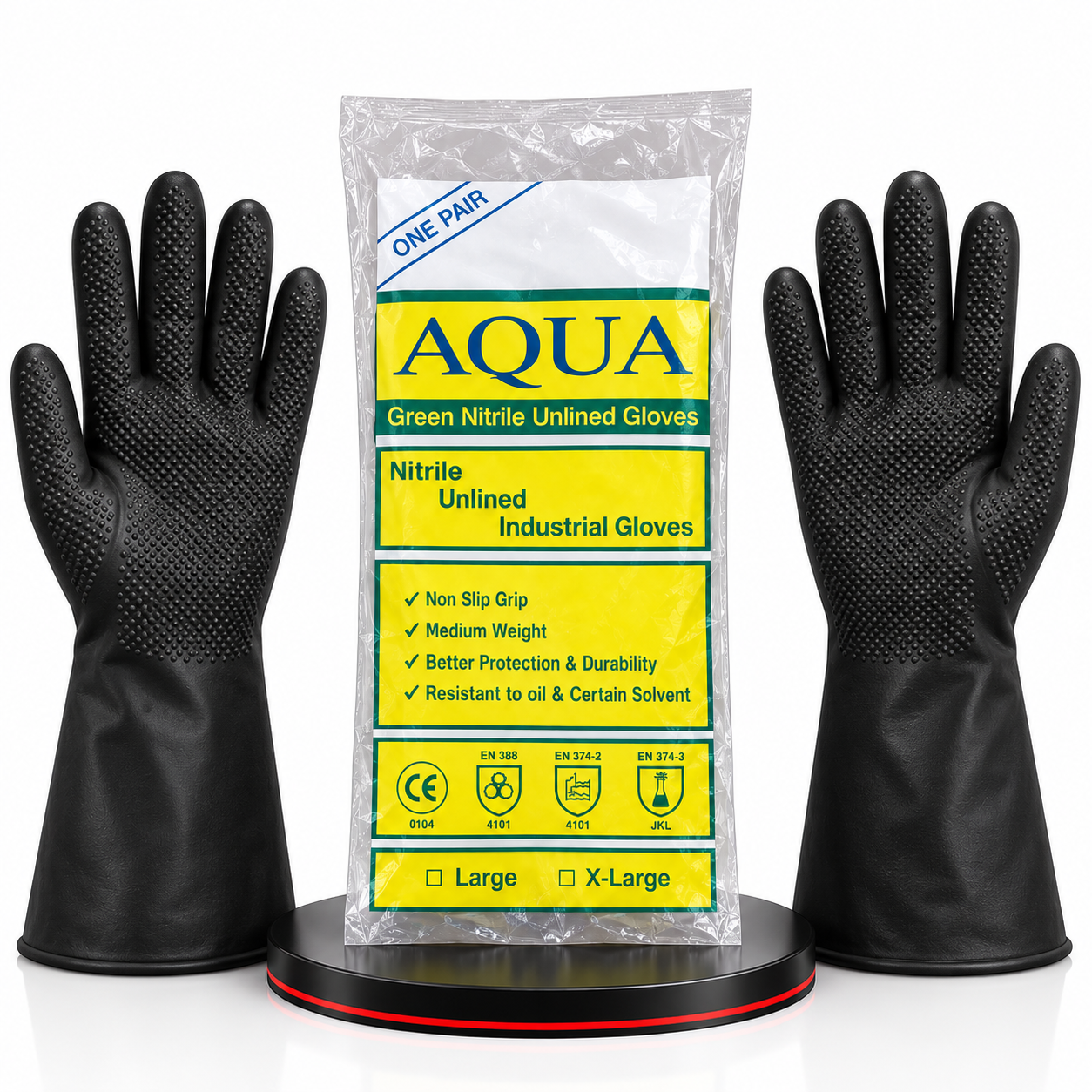 TDPL Industrial Rubber Gloves Black