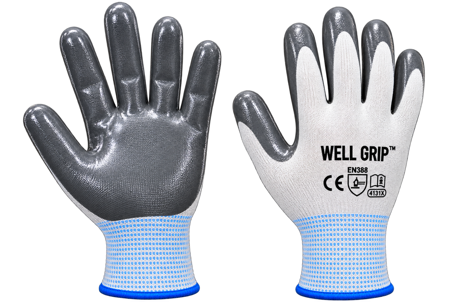 NITRILE COATED  WHITE GREY 32GM