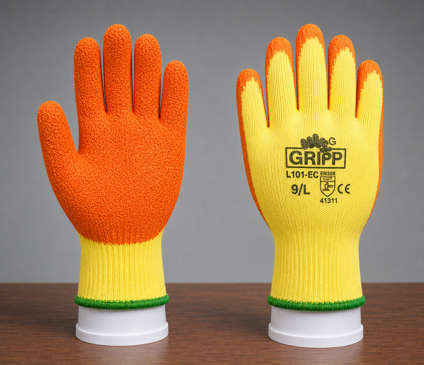 Latex Coated Yellow Orange