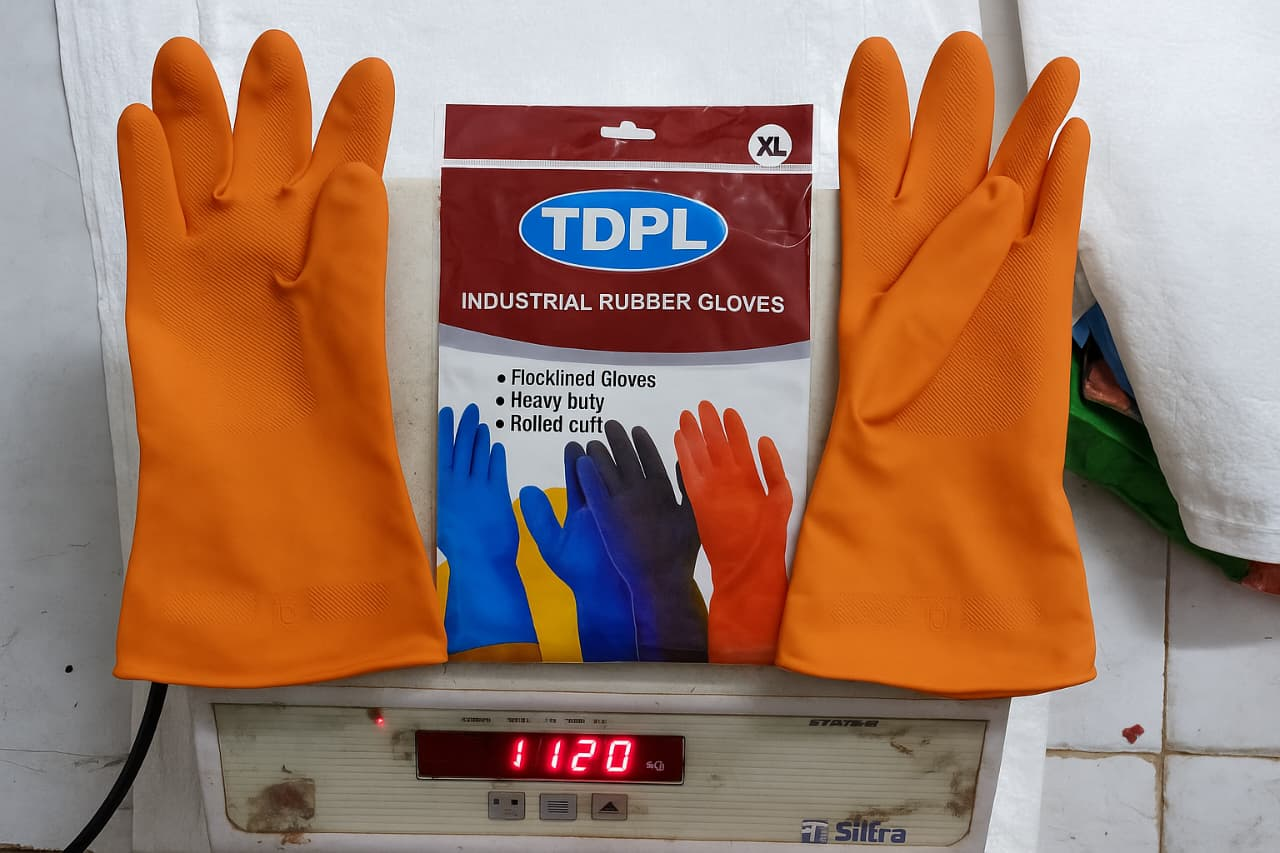 TDPL Industrial Ruber Hand  Gloves 100 to 110 gm