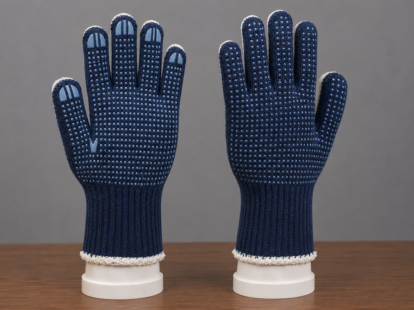Dotted Hand Gloves Blue On Blue