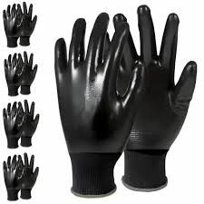 Nitrile Coated Black On Black Hand Gloves