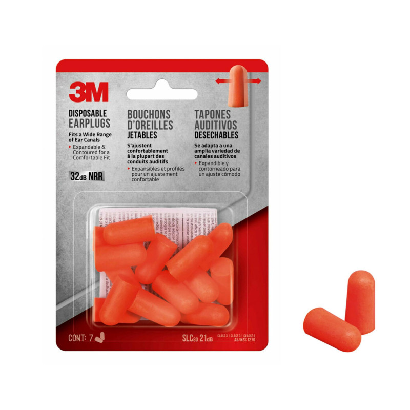 3M Disposable Earplugs.